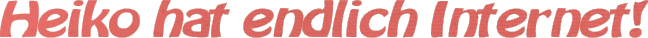 Heiko hat endlich Internet!